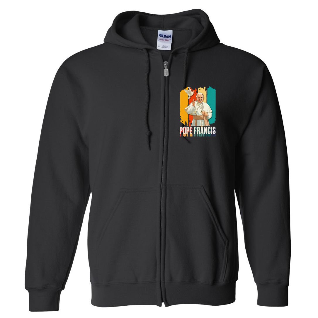 Pope Francis Vatican Catholic Saint .Png Full Zip Hoodie