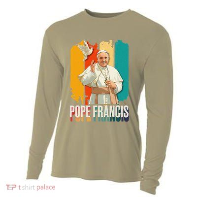 Pope Francis Vatican Catholic Saint .Png Cooling Performance Long Sleeve Crew