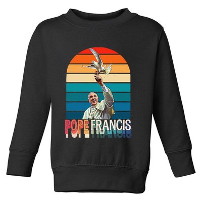 Pope Francis Vatican Catholic Saint .Png Toddler Sweatshirt