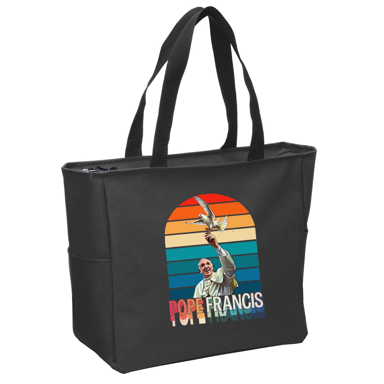 Pope Francis Vatican Catholic Saint .Png Zip Tote Bag