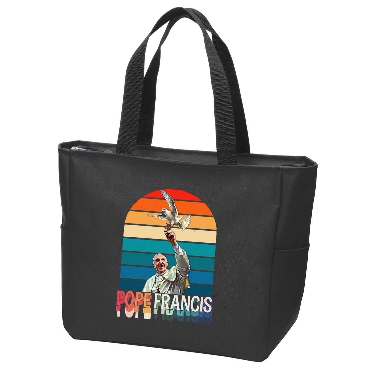 Pope Francis Vatican Catholic Saint .Png Zip Tote Bag