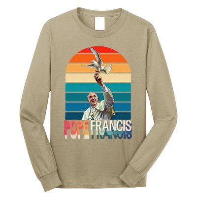 Pope Francis Vatican Catholic Saint .Png Long Sleeve Shirt