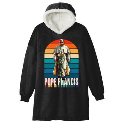Pope Francis Vatican Catholic Saint .Png Hooded Wearable Blanket