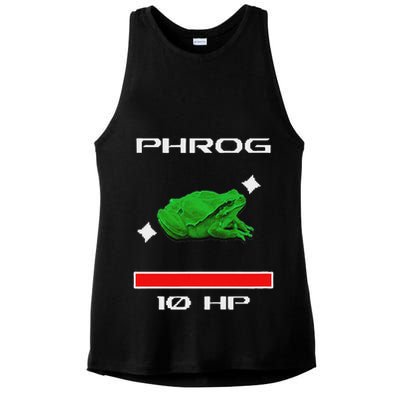Phrog Frog Videogame Funny Meme Game Ladies PosiCharge Tri-Blend Wicking Tank