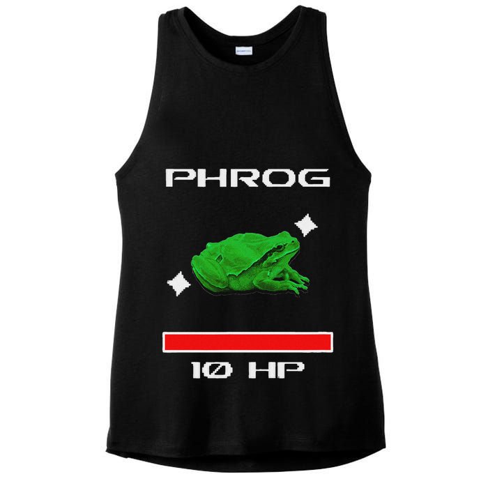 Phrog Frog Videogame Funny Meme Game Ladies PosiCharge Tri-Blend Wicking Tank