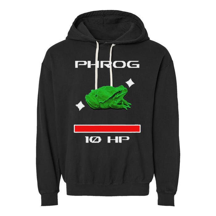 Phrog Frog Videogame Funny Meme Game Garment-Dyed Fleece Hoodie