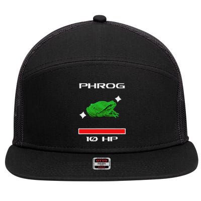 Phrog Frog Videogame Funny Meme Game 7 Panel Mesh Trucker Snapback Hat