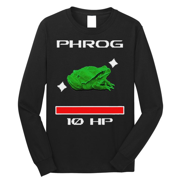 Phrog Frog Videogame Funny Meme Game Long Sleeve Shirt