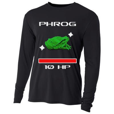 Phrog Frog Videogame Funny Meme Game Cooling Performance Long Sleeve Crew