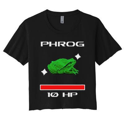 Phrog Frog Videogame Funny Meme Game Crop Top