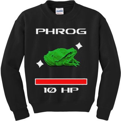 Phrog Frog Videogame Funny Meme Game Kids Sweatshirt