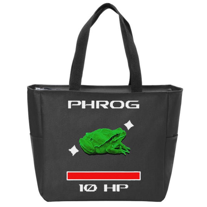 Phrog Frog Videogame Funny Meme Game Zip Tote Bag