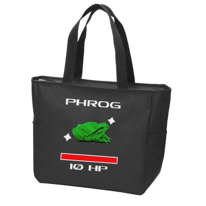Phrog Frog Videogame Funny Meme Game Zip Tote Bag