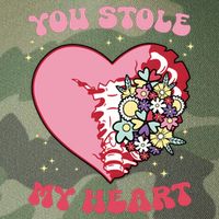 Pink Floral Valentine You Stole My Heart Matching Couple Legacy Tie Dye Trucker Hat