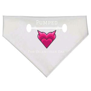 Pumped For Valentines Day Gym Workout Fitness Lover Great Gift USA-Made Doggie Bandana