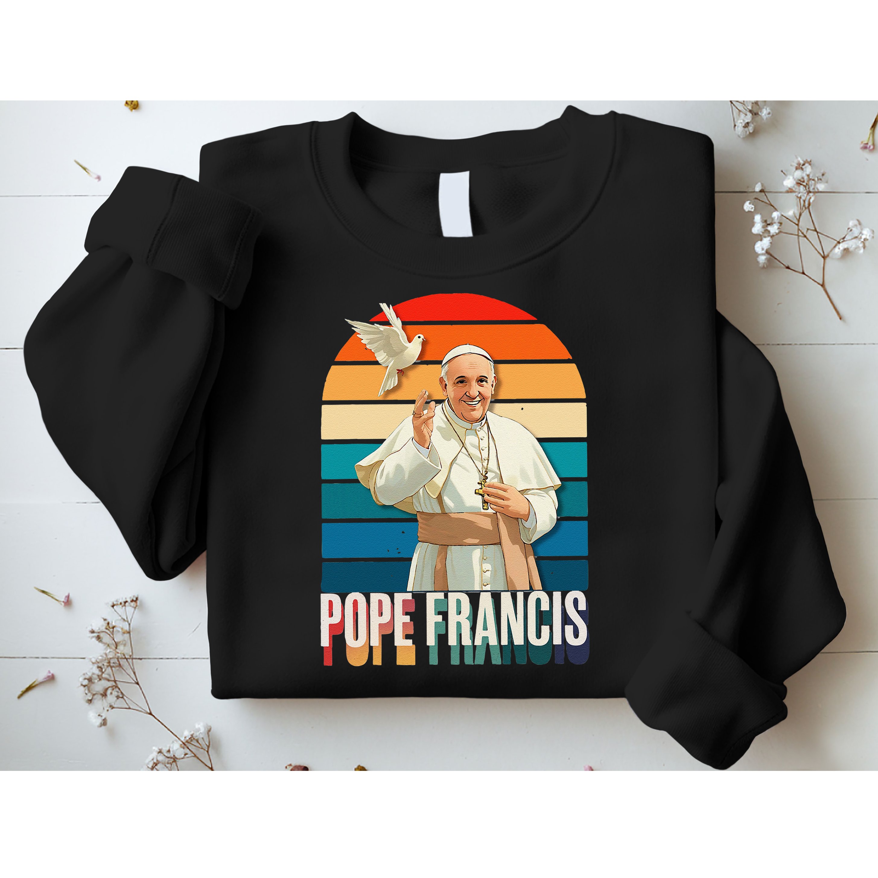 Pope Francis Vatican Catholic Saint .Png Sweatshirt