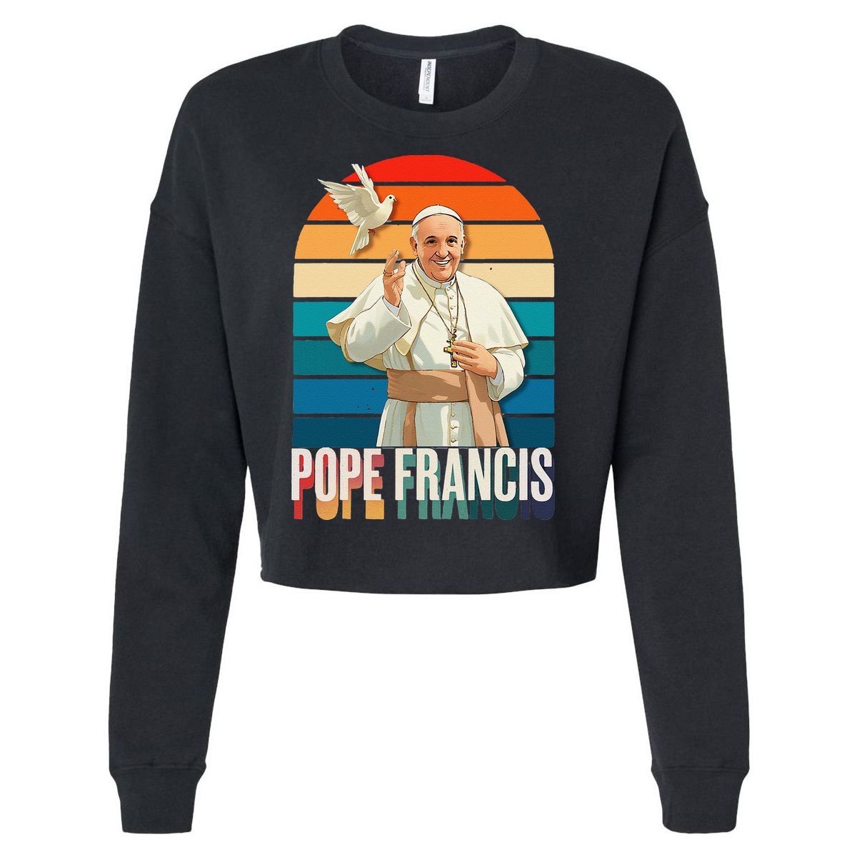 Pope Francis Vatican Catholic Saint .Png Cropped Pullover Crew