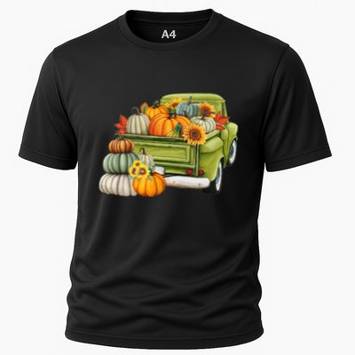 Pumpkin Fall Vintage Truck Performance Shirt