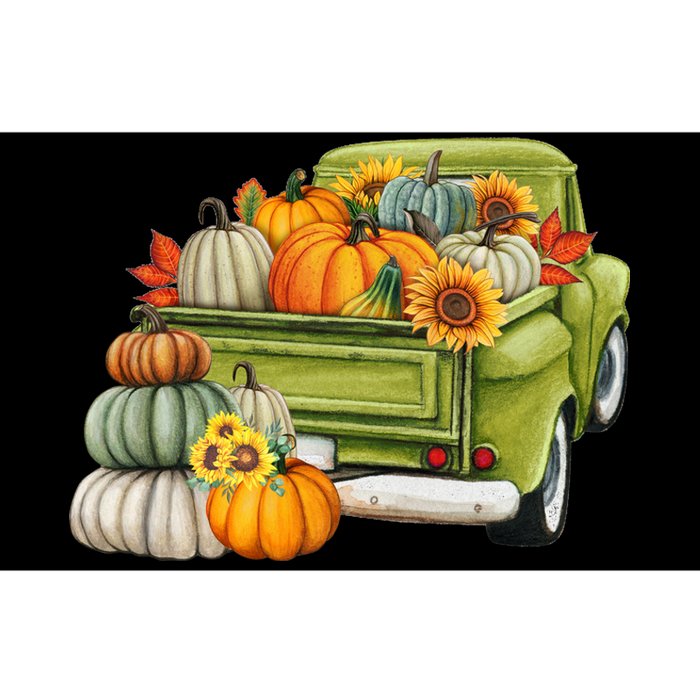 Pumpkin Fall Vintage Truck Bumper Sticker