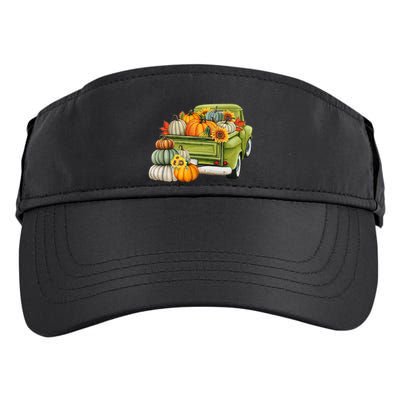 Pumpkin Fall Vintage Truck Adult Drive Performance Visor