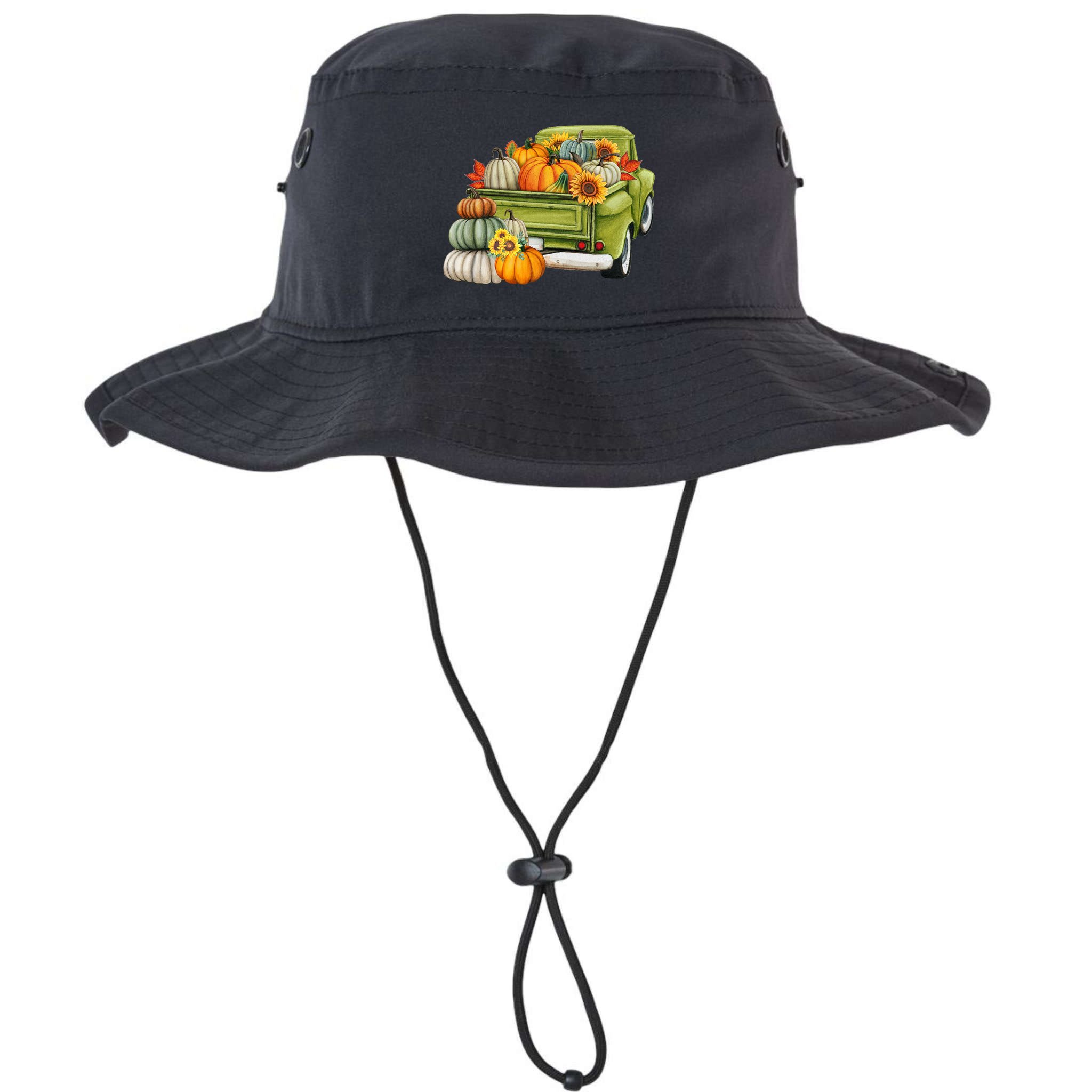 Pumpkin Fall Vintage Truck Bucket Hat