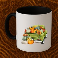 Pumpkin Fall Vintage Truck Mug