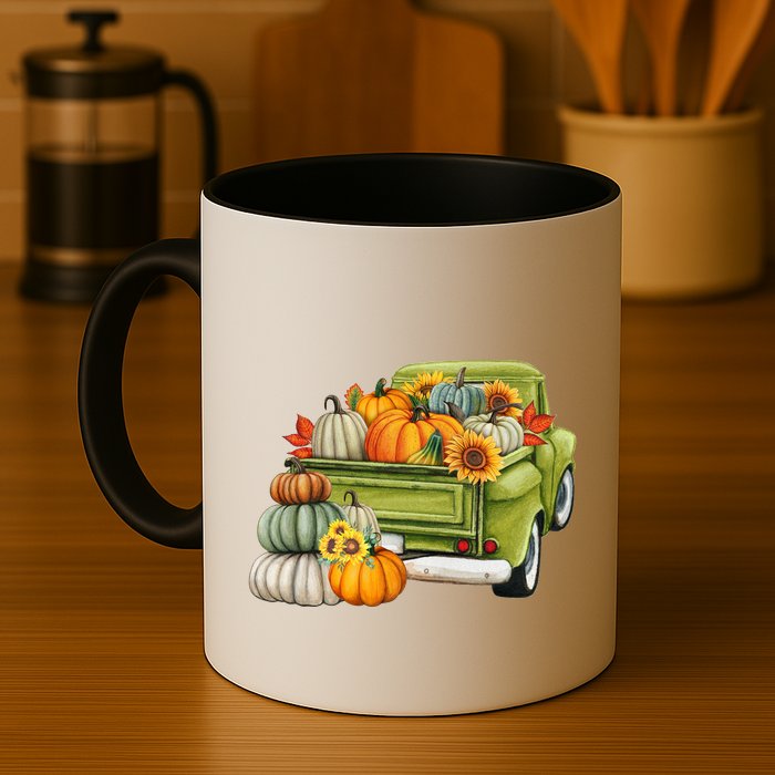 Pumpkin Fall Vintage Truck Mug