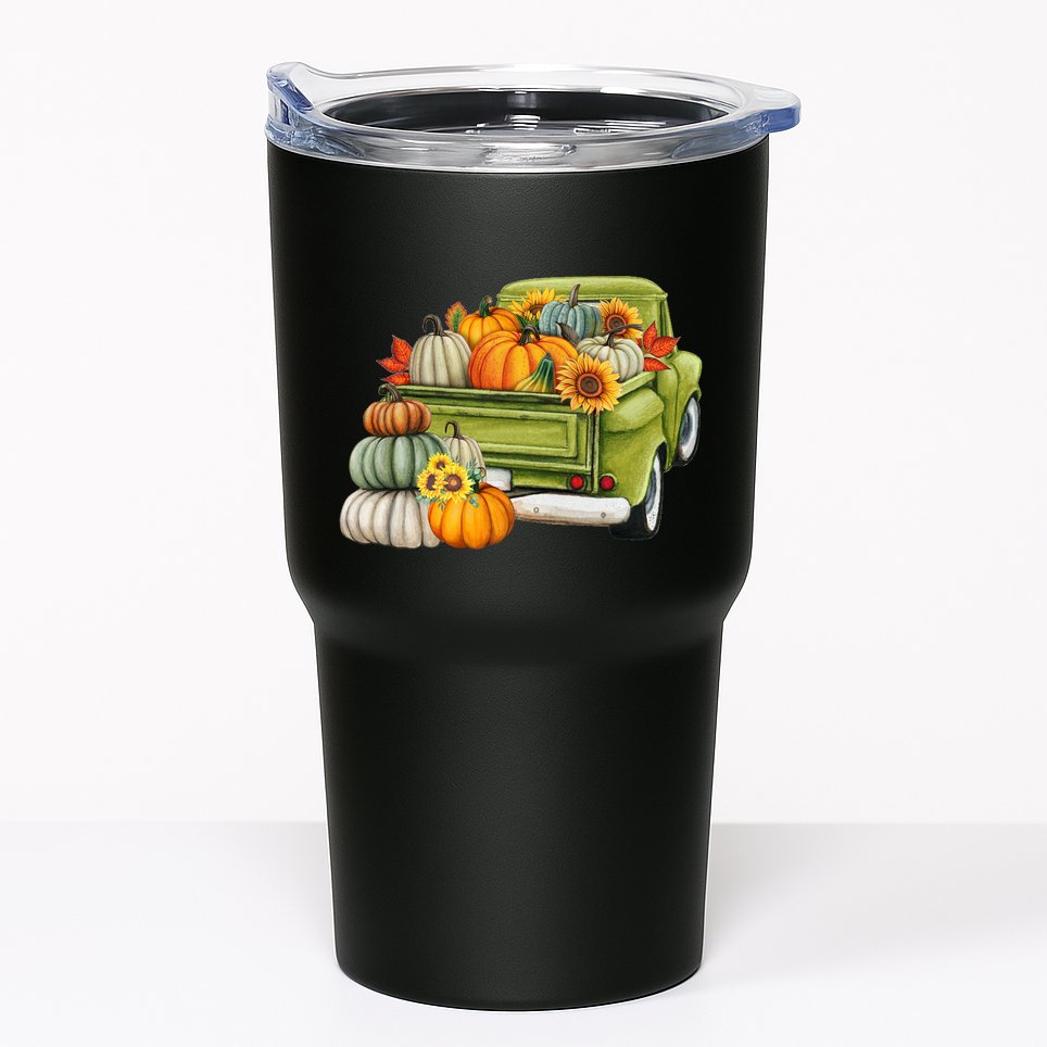 Pumpkin Fall Vintage Truck Tumbler