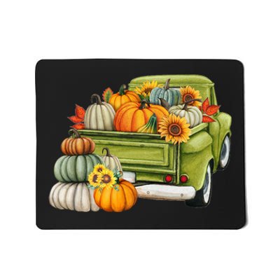 Pumpkin Fall Vintage Truck Mousepad