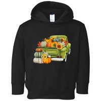 Pumpkin Fall Vintage Truck Toddler Hoodie