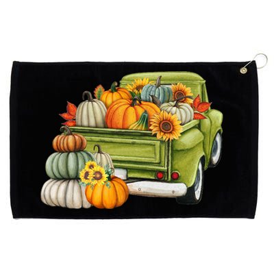 Pumpkin Fall Vintage Truck Grommeted Golf Towel