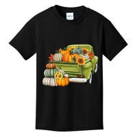 Pumpkin Fall Vintage Truck Kids T-Shirt