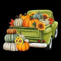 Pumpkin Fall Vintage Truck Kids T-Shirt