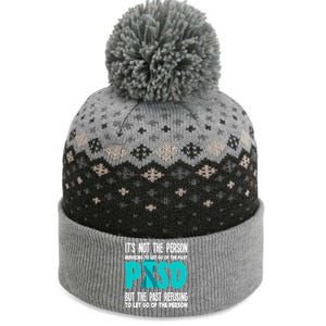 Ptsd Fighter Warrior Teal Ribbon Ptsd Awareness Gift The Baniff Cuffed Pom Beanie