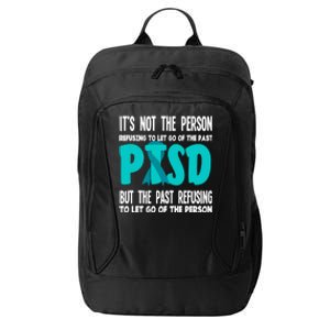 Ptsd Fighter Warrior Teal Ribbon Ptsd Awareness Gift City Backpack