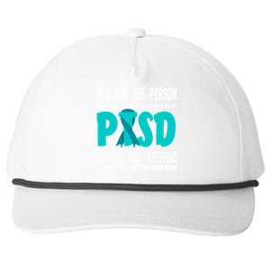 Ptsd Fighter Warrior Teal Ribbon Ptsd Awareness Gift Snapback Five-Panel Rope Hat