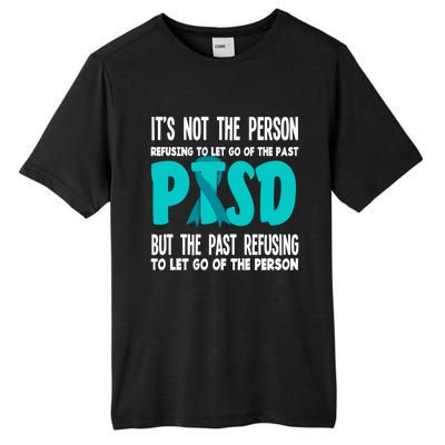 Ptsd Fighter Warrior Teal Ribbon Ptsd Awareness Gift Tall Fusion ChromaSoft Performance T-Shirt