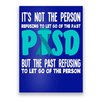 Ptsd Fighter Warrior Teal Ribbon Ptsd Awareness Gift Poster