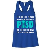 Ptsd Fighter Warrior Teal Ribbon Ptsd Awareness Gift Women's Racerback Tank