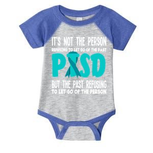 Ptsd Fighter Warrior Teal Ribbon Ptsd Awareness Gift Infant Baby Jersey Bodysuit