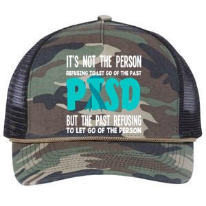 Ptsd Fighter Warrior Teal Ribbon Ptsd Awareness Gift Retro Rope Trucker Hat Cap