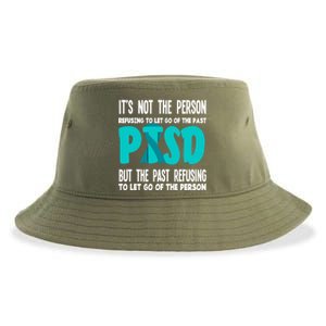 Ptsd Fighter Warrior Teal Ribbon Ptsd Awareness Gift Sustainable Bucket Hat