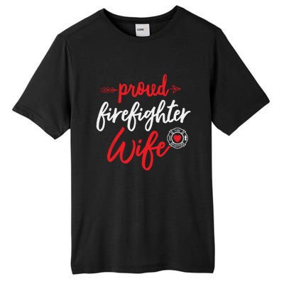 Proud Firefighter Wife Gift Firemans Husband Boyfriend Tall Fusion ChromaSoft Performance T-Shirt