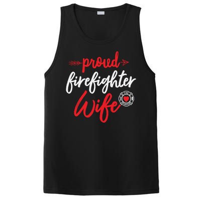 Proud Firefighter Wife Gift Firemans Husband Boyfriend PosiCharge Competitor Tank