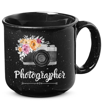 Photographer Floral Women Photography Camera Gift 15oz Campfire Ceramic Mug
