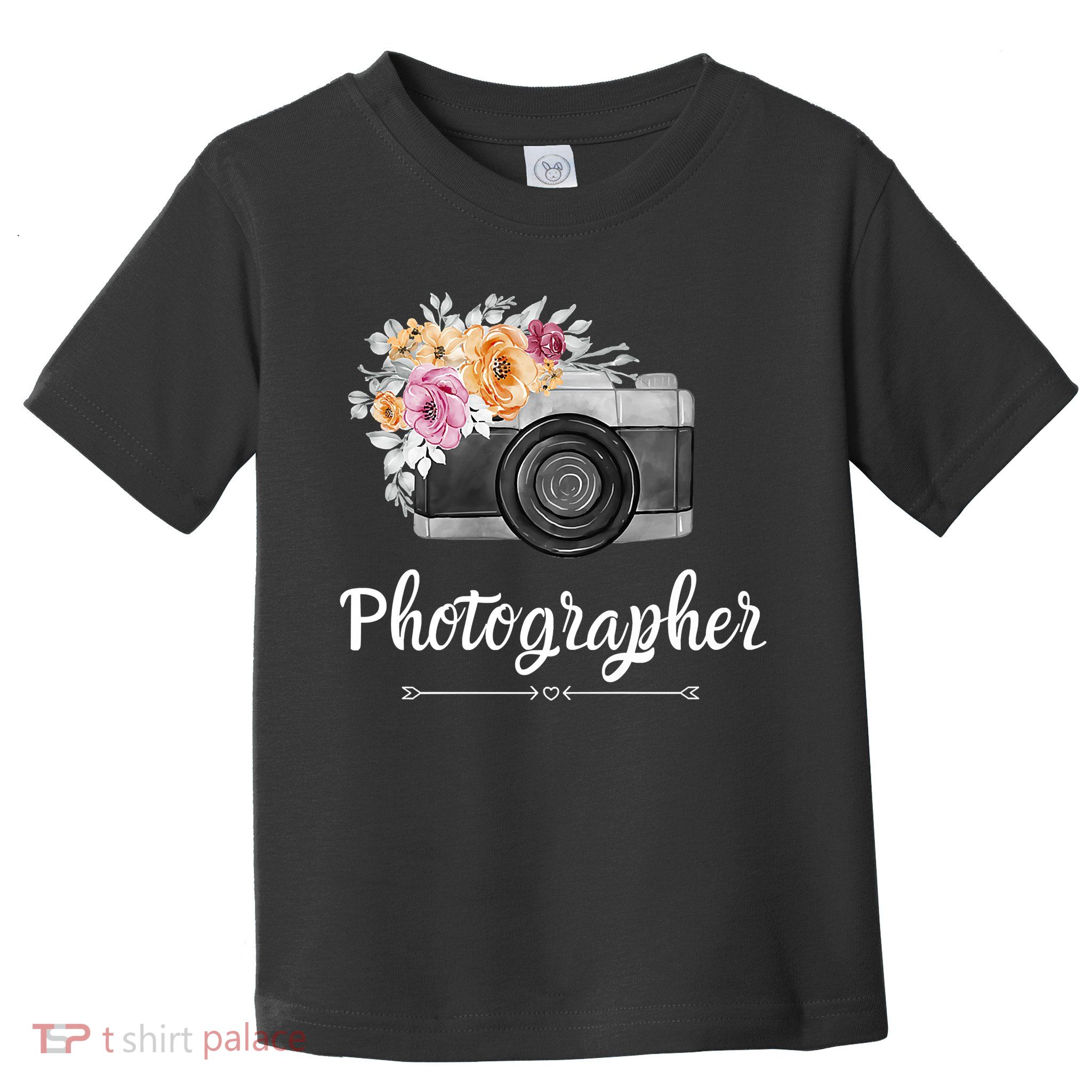 Photographer Floral Women Photography Camera Gift Toddler T-Shirt