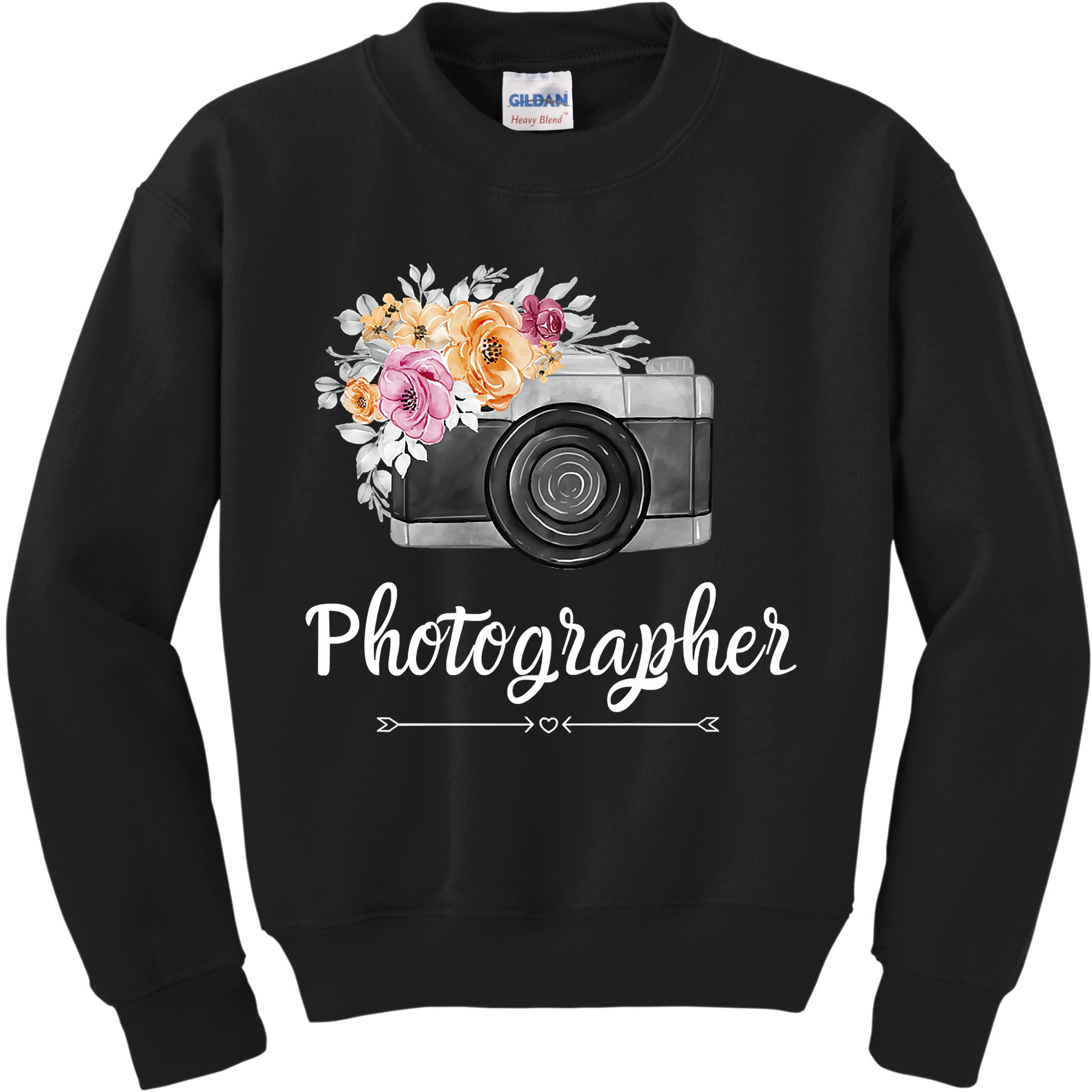 Photographer Floral Women Photography Camera Gift Kids Sweatshirt