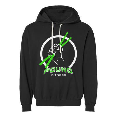 Pound Fitness With Drumsticks Graphic Garment-Dyed Fleece Hoodie