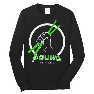 Pound Fitness With Drumsticks Graphic Long Sleeve Shirt