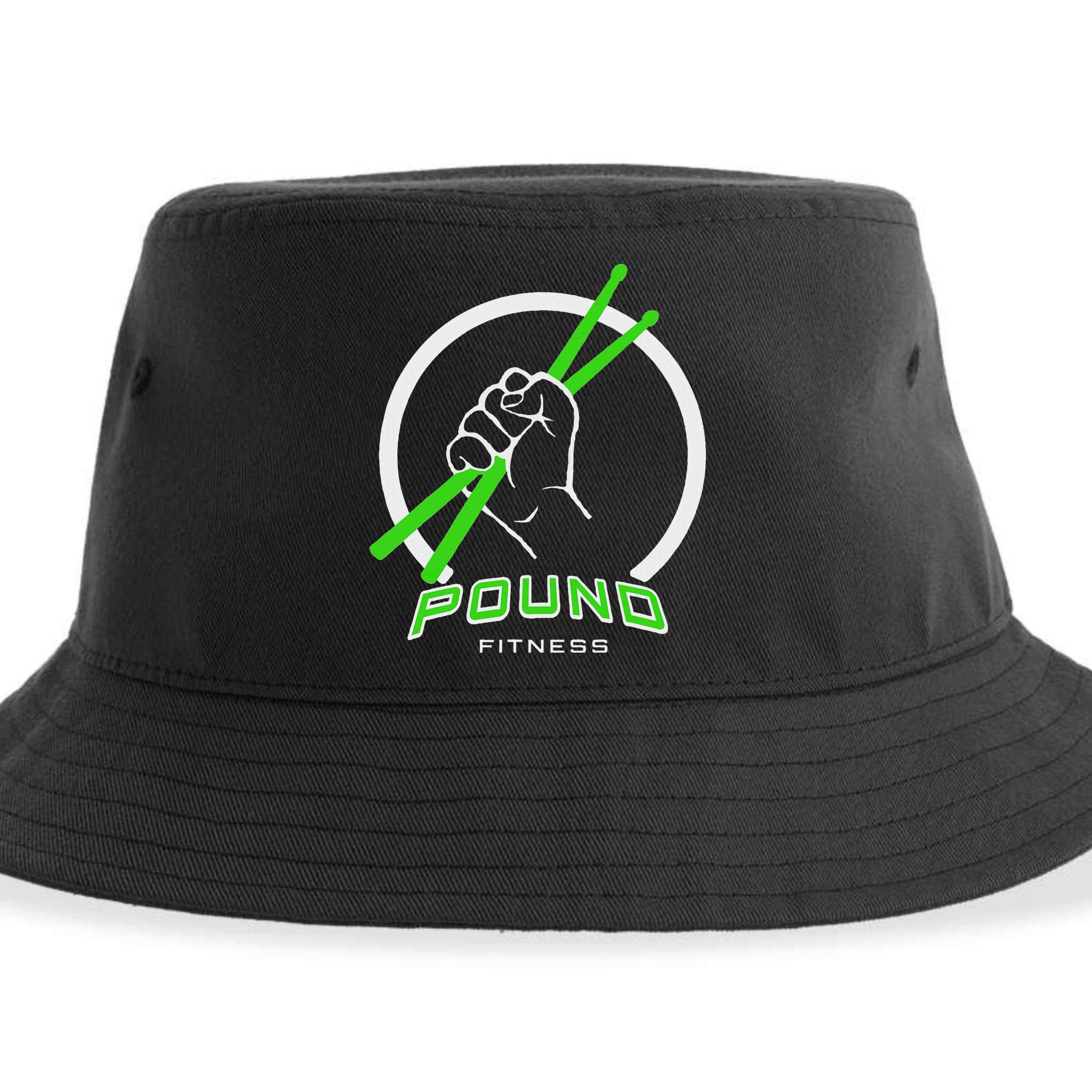 Pound Fitness With Drumsticks Graphic Sustainable Bucket Hat